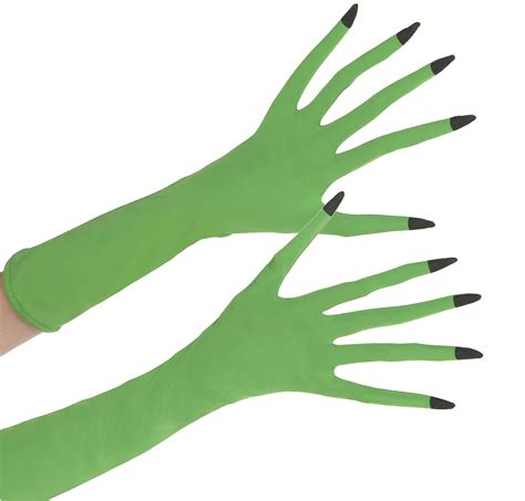 Vivid green witch gloves